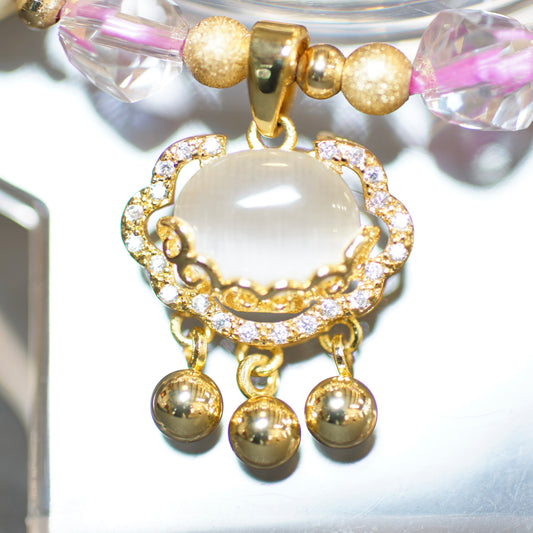 チャーム付きマルチカラーベリルブレスレット